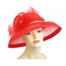 Mujer&apos;s Church Hat  Derby hat  Red  4577  eb-04820046